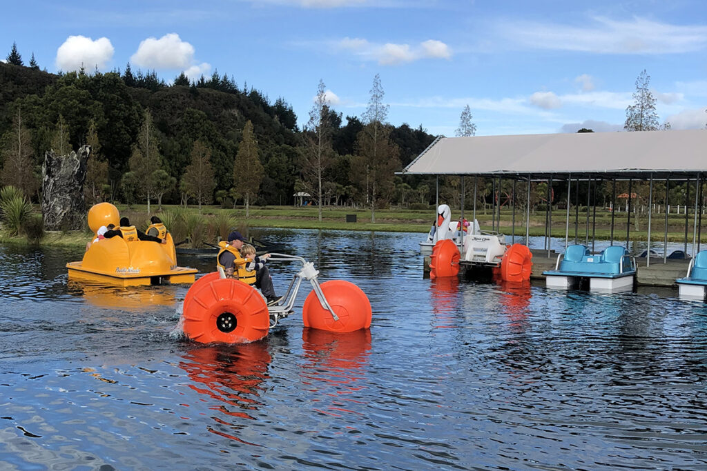 Huka Prawn Park - Taupo - Family Fun Activities Park. Dedicated boat lake.