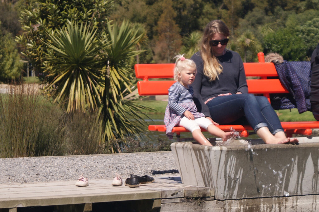 Huka Prawn Park - Taupo - Family Fun Activities Park. Geothermal heated foot bath
